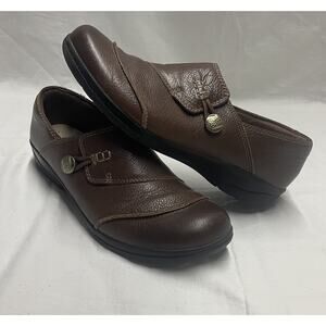 collection by clarks Slip On Brown Leather Women’s Shoes 8 -1/2 M Color light